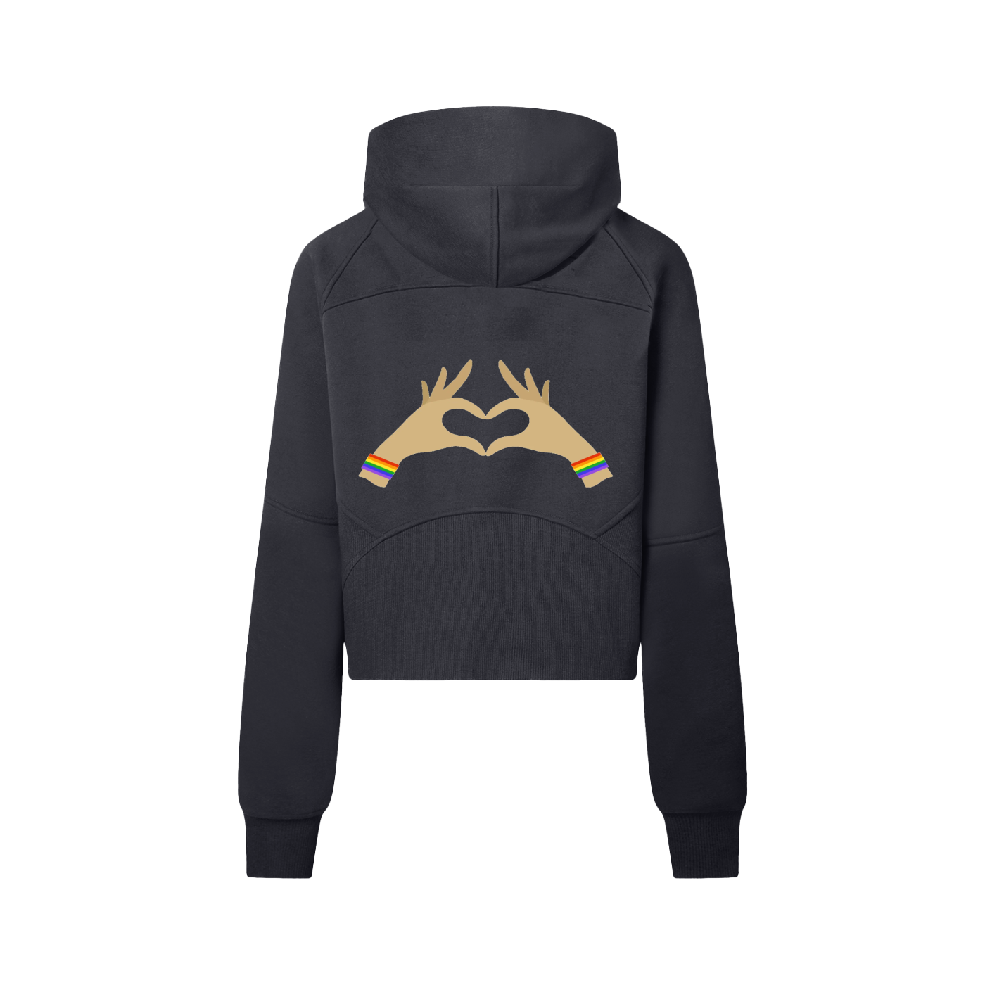 “Love” Cropped Half-Zip Hoodie
