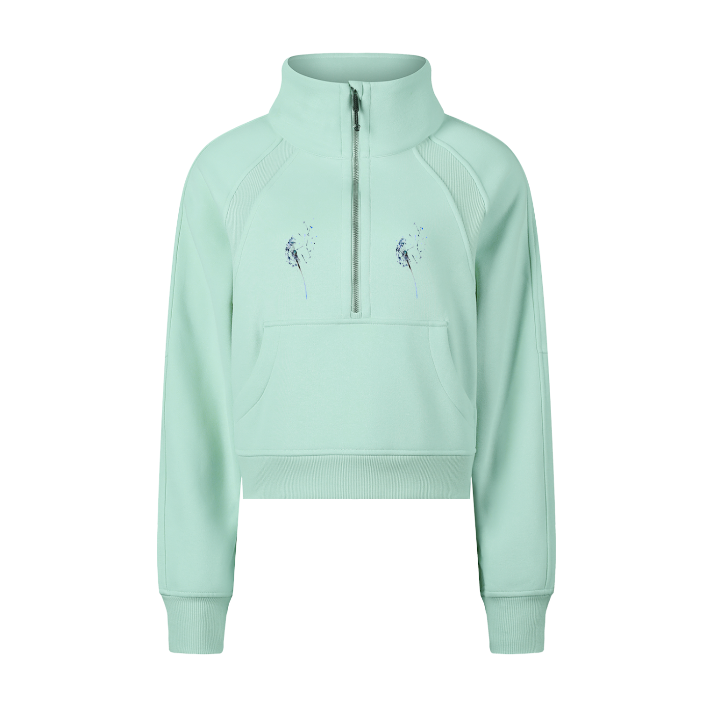 “Tomorrow’s Going To Be Better” Cropped Half-Zip Sweatshirt