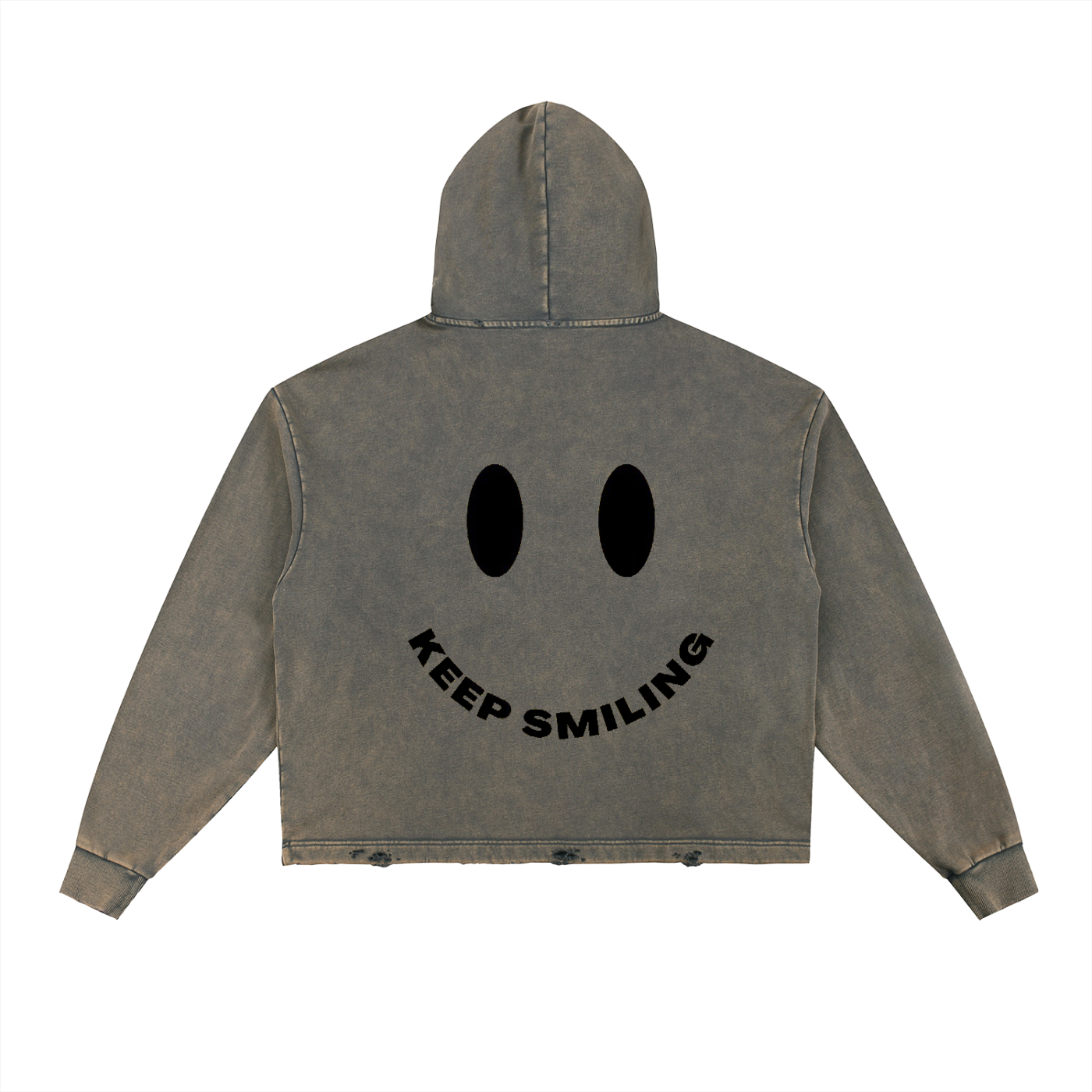 “Be The Sunshine” Vintage Washed Frayed-Hem Hoodie