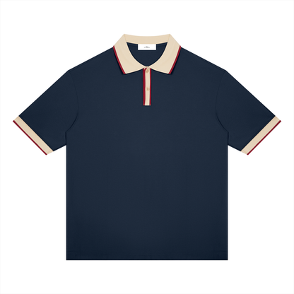 “Find Yourself And Be That” Men’s Color Block Polo Shirt